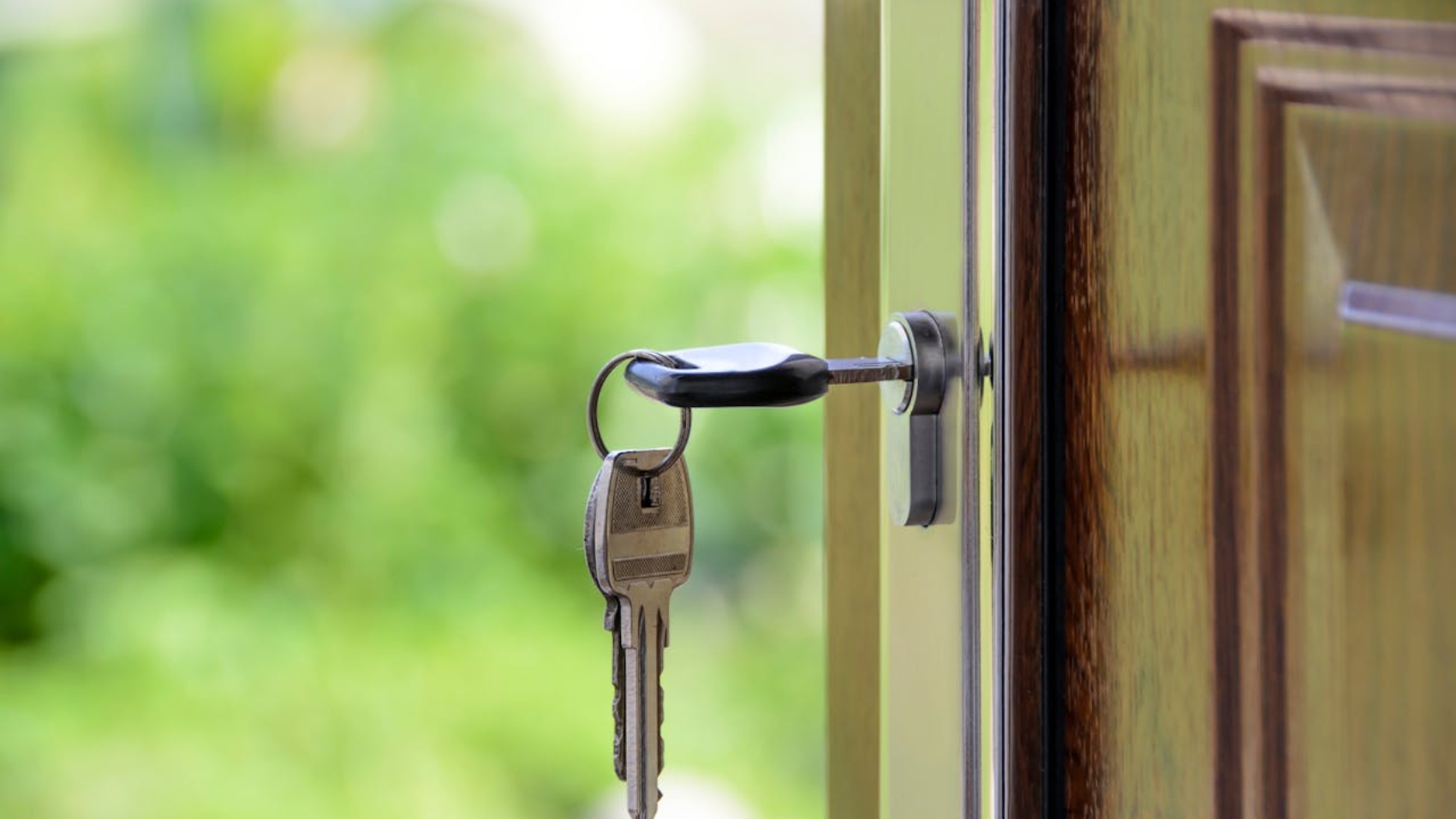 Black Handled Key on Key Hole